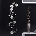 thumbnail image 3 of WYZCTTD 39.4 in Flower Vine Mirror Wall Sticker Removable Acrylic Self Adhesive Decal Decor, 3 of 6