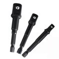 thumbnail image 1 of 3pcs Impact Grade Socket Adapter Set 1/4 3/8 1/2 Inch Hex Shank Extension Drill Bits Bar Set Power Drill Socket Driver Adaptor, 1 of 5
