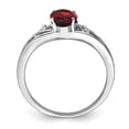 thumbnail image 2 of Auriga Fine Jewelry 925 Sterling Silver Garnet Ring Size 8 for Women, 2 of 7
