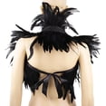 thumbnail image 3 of Capa elegante para el hombro, Poncho de cuello para niñas Mantón cogimiento de hombros de plumas para mujeres cómodas para regalo Fiesta Hugo capa del mantón de las mujeres, 3 of 7