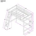 thumbnail image 6 of UWR-Nite Loft Bed with Ladder, Solid Wood Bed Frame Twin Size, Not Take Up Space, Unique and Novel Shape, Suitable for Decoration of Various Rooms, 6 of 6