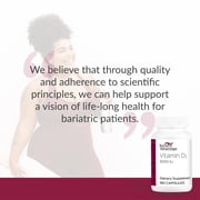 Bariatric Advantage Vitamin D3 5,000 IU - Bariatric Vitamin D Capsules - Water-Miscible - Bone Strength Support* - Easy Swallow Capsule - 180 Count