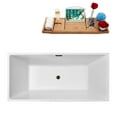 thumbnail image 4 of 58" Streamline N262WH Soaking Freestanding Tub and Tray With Internal Drain, 4 of 8