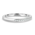 thumbnail image 5 of ESTE ORIGIN Micropavé Moissanite Band – 0.20 Ct, 33-Stone Half Eternity Sleek Flat Ring in 10K White Gold for Women, 5 of 6