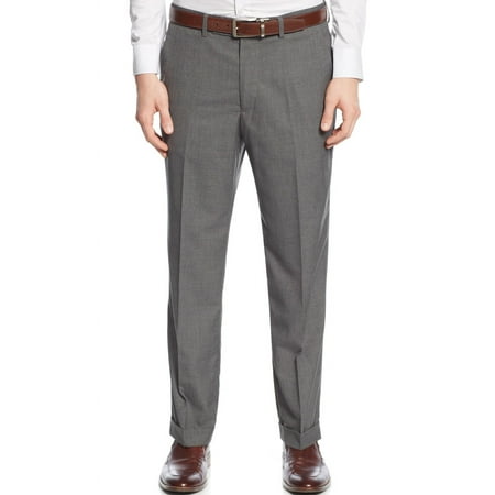 Nautica NEW Gray Houndstooth Mens Size 33X30 Dress Pleated Front Pants