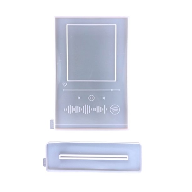 Wdftyju El marco de la foto de la resina moldea los moldes de epoxi del silicón de la forma MP3 para la fundición personalizada Wdftyju 6es5fa5yu4an9db6