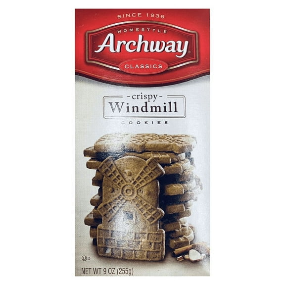 4x Archway Homestyle Classics Crispy Windmill Cinn Almond Cookies 9 Oz - 4 BOXES