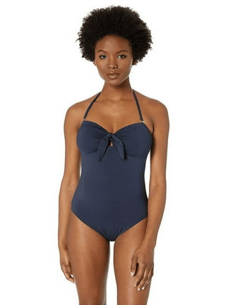 Michael Kors Women's Plus Size One Piece Swimsuit One Shoulder