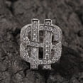 thumbnail image 6 of Dollar Symbol Rings for Men Luxury Shiny Rings Iced out Big Hip Hop Cubic Zirconia Men Rings, 6 of 9