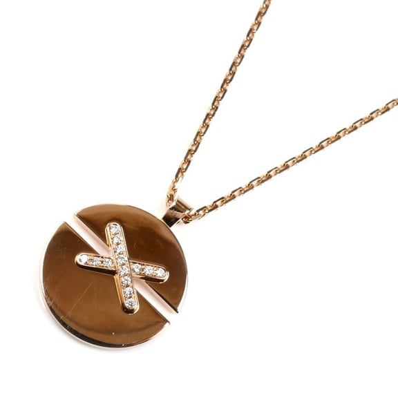 Pre-Owned Chaumet 18KPG Pink Gold Jeux de Liens Harmony Diamond Necklace 084493-000,... (Good)