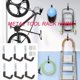 thumbnail image 4 of Ganchos resistentes para pared de garaje | Estante metálico para herramientas de escalera y tabla larga | Para bicicletas y herramientas de jardín | Incluye tornillos para una fácil instalación, 4 of 7
