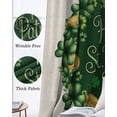 thumbnail image 6 of St Patricks Day Blackout Curtains 45 Inches Long, Kitchen Black Out Window Treatments, Spring Gold Coin Green Shamrock on Linen Thermal Insulated Lined Drapes for Small Window with Grommet 42"x45", 6 of 8