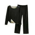 thumbnail image 2 of Lounge Sets for Women Two Piece Pajama Sets Long Sleeve Casual Crewneck Pullover Top and Sleep Pants, 2 of 3