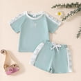thumbnail image 2 of Toddlers Kids Girls Boys Short Sleeve Top And Shorts 2 Piece Pajama Set,Active 6-Girls Months Girls-24 Months 2T 3T 4T 5T 6T 7T,18-24 Months, 2 of 7