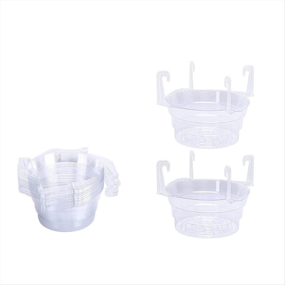 15 Pcs Hanging Plant Water Catcher- Clear Plastics Catcher Tray-Hanging Saucers Drip Pans 6inch
