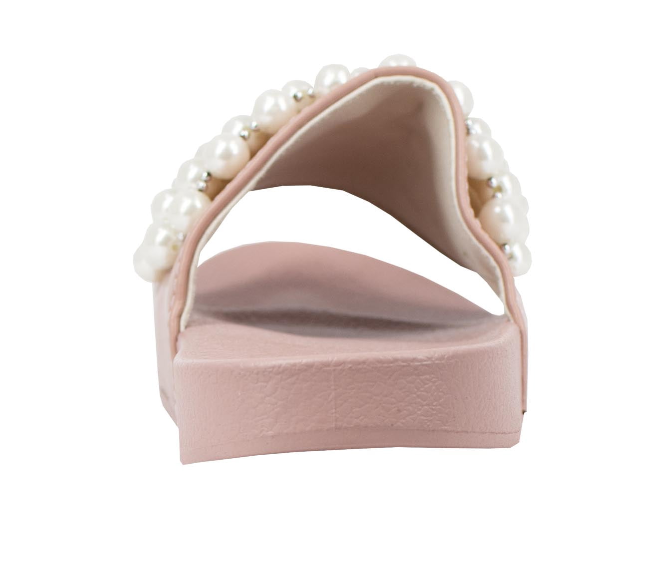 Mudd Women's Imitation Pearl Embellished Pool Slide