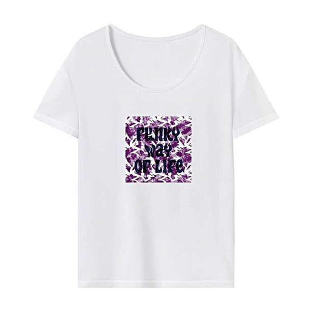 Camiseta de manga corta para mujer, camiseta suave y sencilla con cuello redondo para desplazamientos femeninos XL