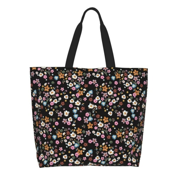 Disketp Daisies Flowers Bolsa Tote Estampada para Mujer, Bolso de Hombro y de Mano para Compras y Viajes