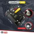 thumbnail image 5 of Rayne's World 100 Amp Heavy Duty Circuit Breaker Manual Reset DC 12-48V - Car Audio, Marine, Truck, Trolling Motor, Stereo, RV, Solar Power - 2 Pack, 5 of 7