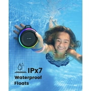 LENRUE Bluetooth Shower Speaker with IPX7 Waterproof, Dynamic Lights, Crisp Clear Sound, True Wireless Stereo, Clip Portable for Pool Beach Boat Kayak Float Golf Gift