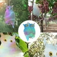 thumbnail image 6 of Homeya 4 Pack Reflective Bird Repellent Scare Fake Owl Hanging Discs Deterrent Decoy Garden Pigeon, 6 of 6