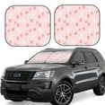 thumbnail image 2 of Uemuo Rabbit And Peach Printed 2 PCS Car Windshield Sun Shade, Auto Sun Heat and UV Rays Blocker, Foldable Automotive Front Window Sunshade Protector, 2 of 7