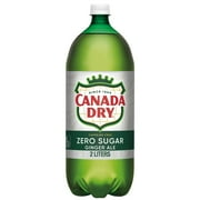 Canada Dry Caffeine Free Zero Sugar Ginger Ale Soda Pop, 2 Liter Bottle (Pack of 4)