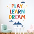 thumbnail image 1 of Adhesivo de pared colorido con cita motivacional de Play Learn Dream, 1 of 4