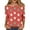 Pink #156, variant on HaHaHappy Shirts Christmas Women Plus Size Vintage 3/4 Sleeve T-Shirts Christmas Snowflake Print Ugly Tunic Tops Crew Neck Funny Three Quarter Length Pullover Casual Blouses Deep Red XL