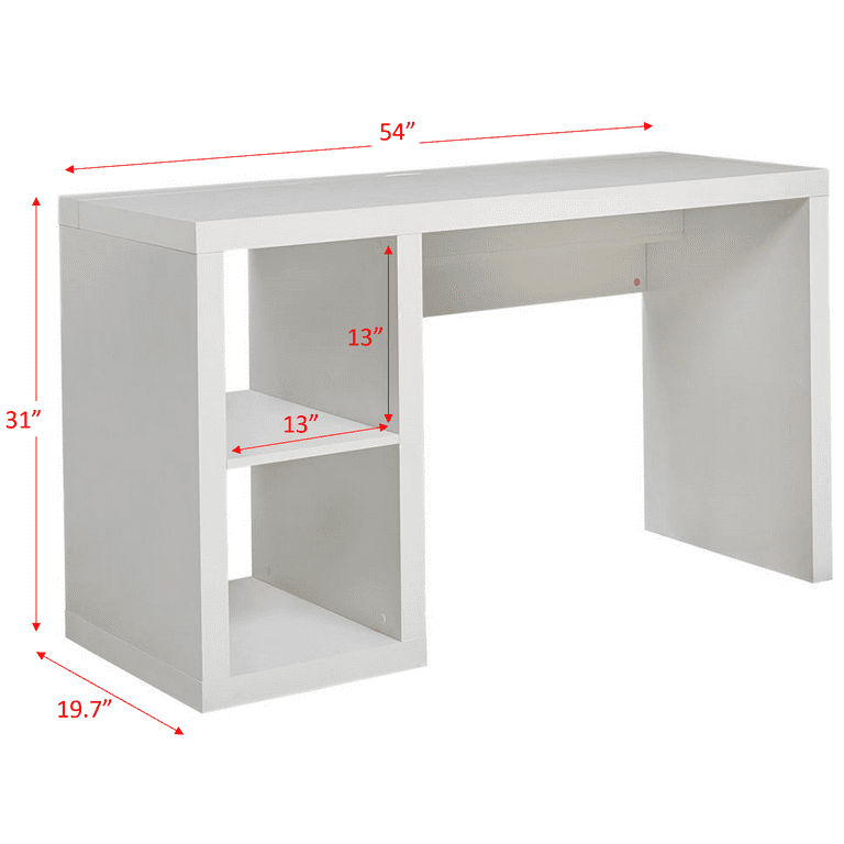 Better Homes Gardens Cube Storage Office Desk Rustic Gray