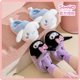 thumbnail image 2 of Zapatillas de algodón para niños Sanrio Kuromi, dibujos animados Kawaii Cinnamoroll Hello Kitty, lindas zapatillas de invierno para niñas con suela gruesa y cálidas para el hogar, regalos, 2 of 5