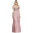 thumbnail image 4 of Pinkbridesrobe de Demoiselle d'Honneur, Manches Courtes, Tenue de Fête, Robe de Soirée, Robe de Soirée pour Femmes, 4 of 5