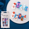 thumbnail image 3 of 24 Piece Christmas Wearable Snowflake Reindeer Santa False Nail Halloween Box Set（3ml）, 3 of 3