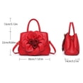 thumbnail image 3 of Faraee Womens Flower Purses and Handbags Leather Fashion Small Shoulder Crossbody Tote Bag Work Casual Top Handle Satchel Grey, 3 of 4