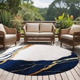 thumbnail image 4 of Round Rugs 6Ft, Navy Blue Marble Round Area Rug Washable Indoor Throw Carpet, Modern Ink Painting Art Abstract Soft Non Slip Circle Rug for Office Cabinet Home Decor Aesthetic, 4 of 8