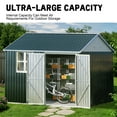thumbnail image 3 of Outvue 10X8FT Outdoor Steel Storage Shed with Lockable Doors & Window, Ideal for Garden, Backyard, Patio Storage, 3 of 6
