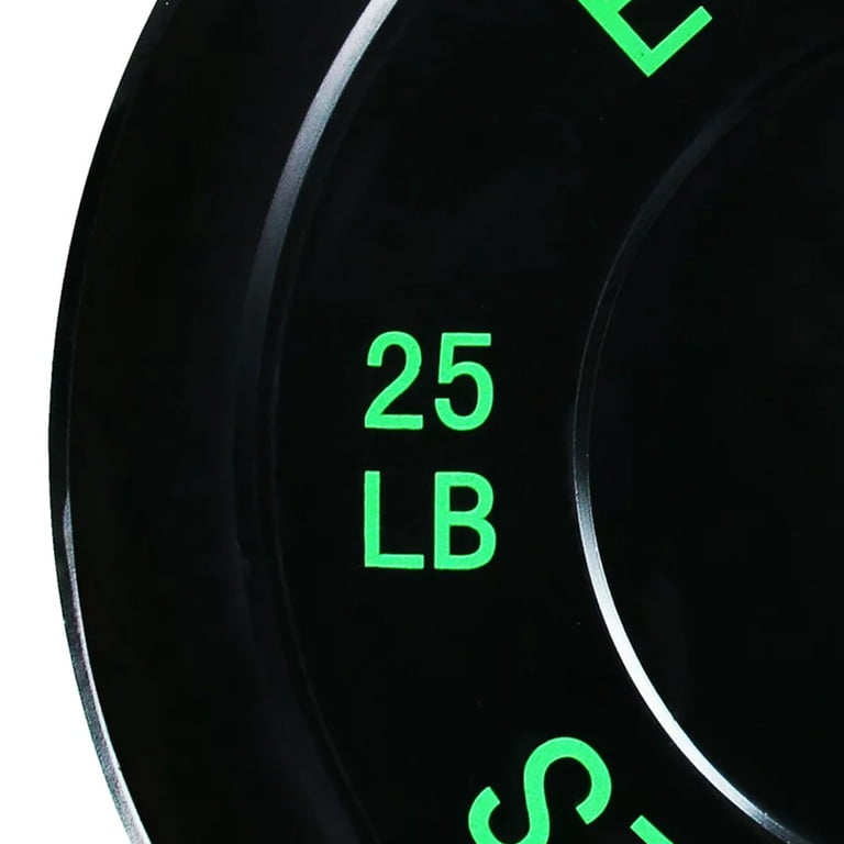 BalanceFrom 50 lb Olympic Rubber Bumper Weight Plate Set with 2