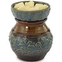 Light Blue Fleur De Lis - Embossed Fleur De Lis Tart Burners Blue 4.5 in. diameter x 6.5 in. tall