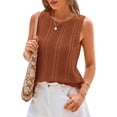 thumbnail image 2 of Shine Up Knit Tank Tops for Women Beach Vacation Clothes Summer Casual Crochet Tops Vest, 2 of 4