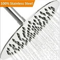 thumbnail image 6 of Vanity Art Luxury 12 Inch Round Rain Showerhead Ultra Thin High Pressure Stainless Steel Rainfall Shower head with Waterfall Full Body Coverage, Brushed Nickel, 6 of 9