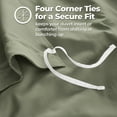 thumbnail image 4 of Superior Egyptian Cotton Duvet Cover Set, Full/ Queen, Sage, 4 of 8