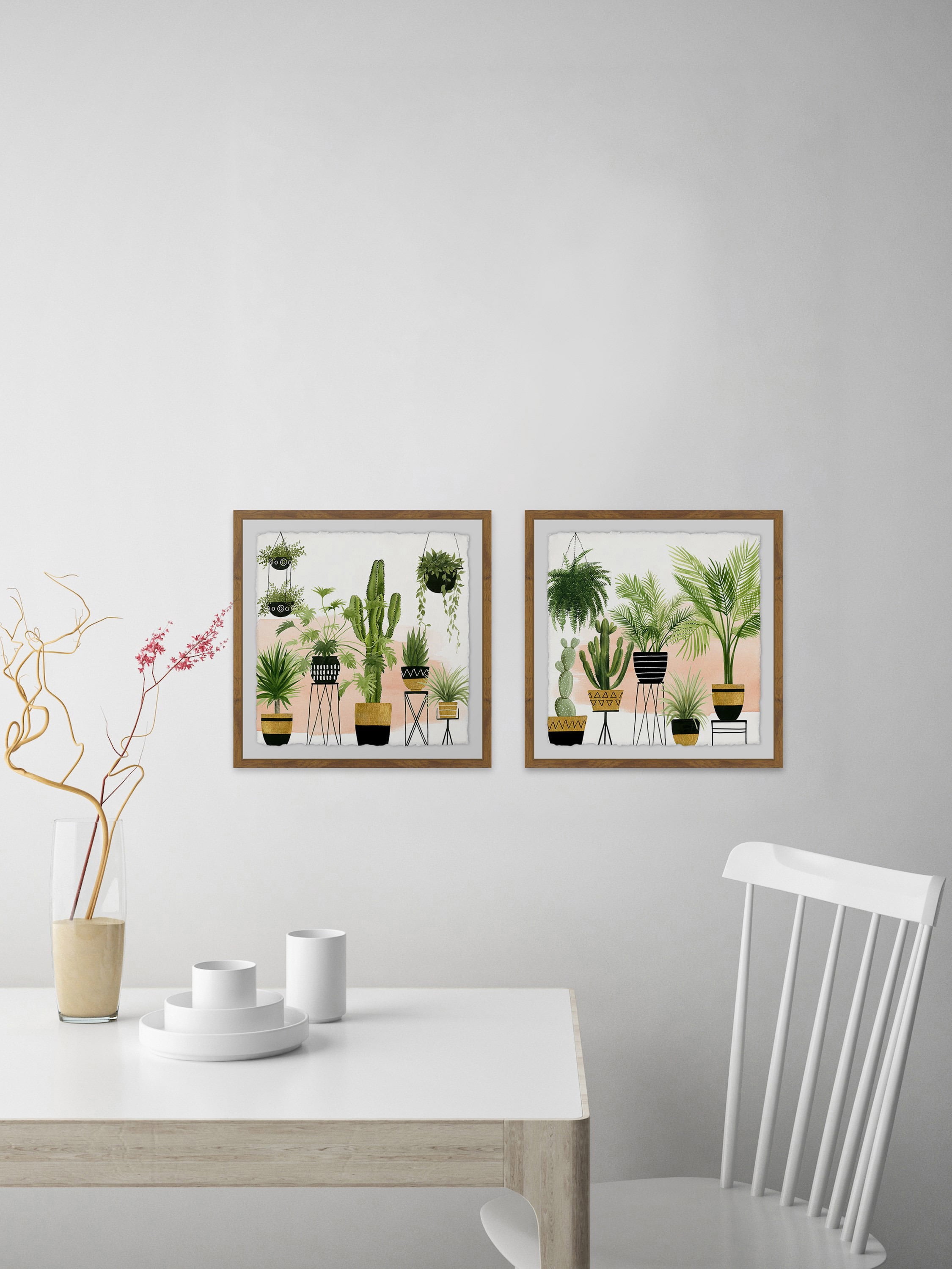 Indoor Oasis Diptych