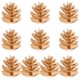 thumbnail image 5 of 10 piezas de conos de pino dorados para decoraciones navideñas, conos de pino realistas, piñas de plástico para manualidades, coronas navideñas, rellenos de jarrones, 5 of 7