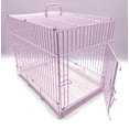 thumbnail image 1 of Foldable Carrier Travel Breeder Training Cage for Puppy Kitten Rabbit Bunny with 1/2-Inch Raised Bottom Wire Grid Mesh Floor, 1 of 5
