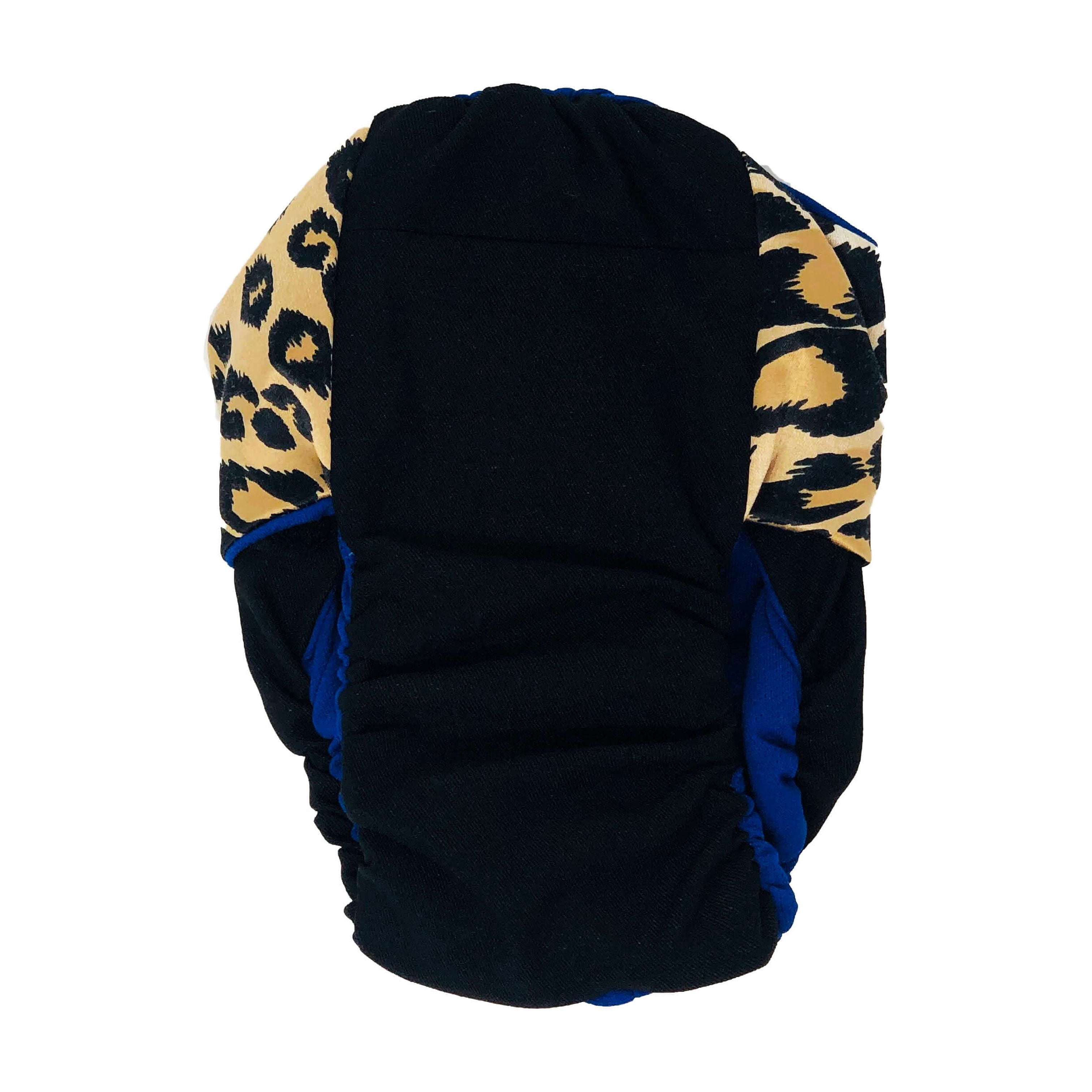 Barkertime Cheetah on Black Cat Diaper