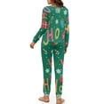 thumbnail image 5 of DISNIMO Women's Pajama Sets Snowflake Ho Printed Christmas Sleepwear Long Sleeve 2 Piece Lounge Sets Crew Neck Pullover Top with Long Pant, Available in Plus Size, M, 5 of 7