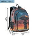 thumbnail image 2 of FORMRS Unisex School Backpack 17" Student Travel Bag with Laptop Compartment, Astronaut at Dawn, 2 of 7