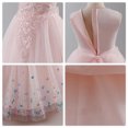 thumbnail image 4 of IBTOM CASTLE Flower Girl Sparkly Sequins Shiny Butterfly Formal Wedding Tulle Dress Junior Pageant First Communion Easter Princess Party Birthday Ball Gown 11-13 Years Pink, 4 of 7