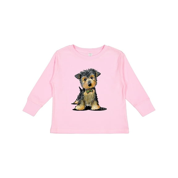 Inktastic Little Gent Yorkie Boys or Girls Long Sleeve Toddler T-Shirt