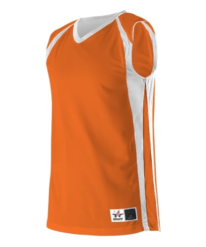 orange and white basketball jersey